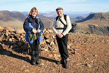 Peter and fellow walker on Red Pike